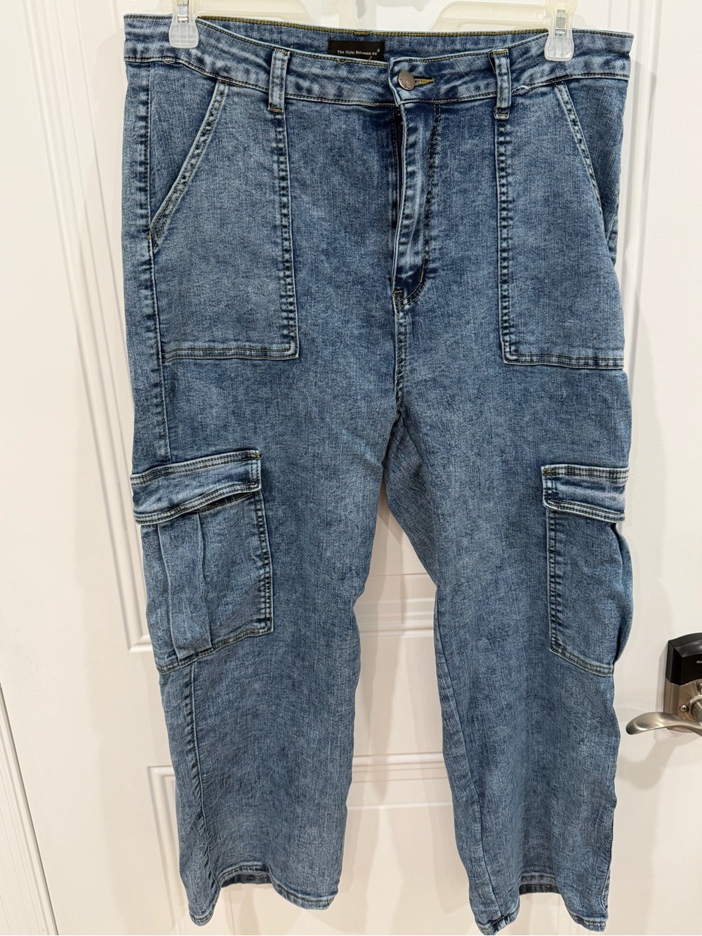 The Style Between Us — Men's Blue Denim Cargo Pants